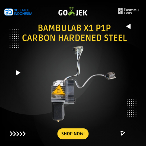 Bambulab X1 P1P Carbon Hardened Steel Complete Hotend Replacement - X1, 0.6 Mm